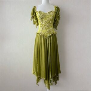 Fairycore asymmetric sequin dress